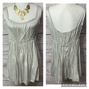 WHBM Pleated Waist Babydoll Tank
